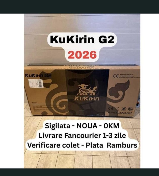 Sigilata - G2 2026 Kukirin‼️editia 2026‼️ 55 Km/h, Motor 800W‼️Noua‼️I
