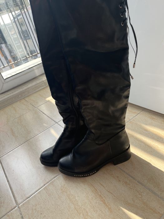 Длинные сапоги зима