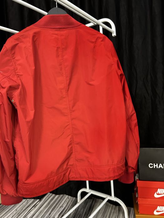 Geacă Burberry London England bomber roșie originală marimea L