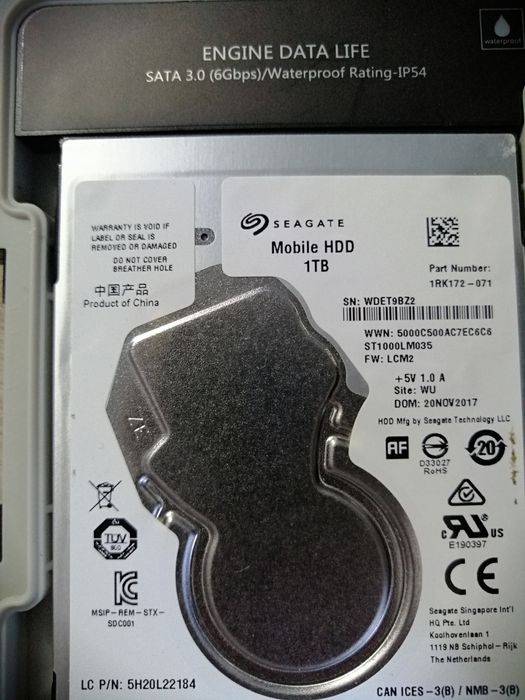 Pachet Hdd Seagate 1 TB +Rack ecter ADATA