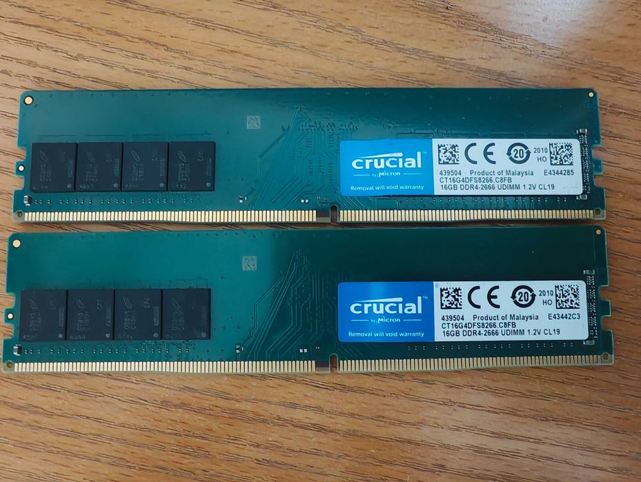 ОЗУ DDR 4 Crucial 32 гб (2*16)