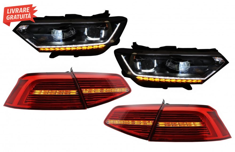 Faruri LED si Stopuri VW Passat B8 3G (2014-2019) Matrix Look R line c