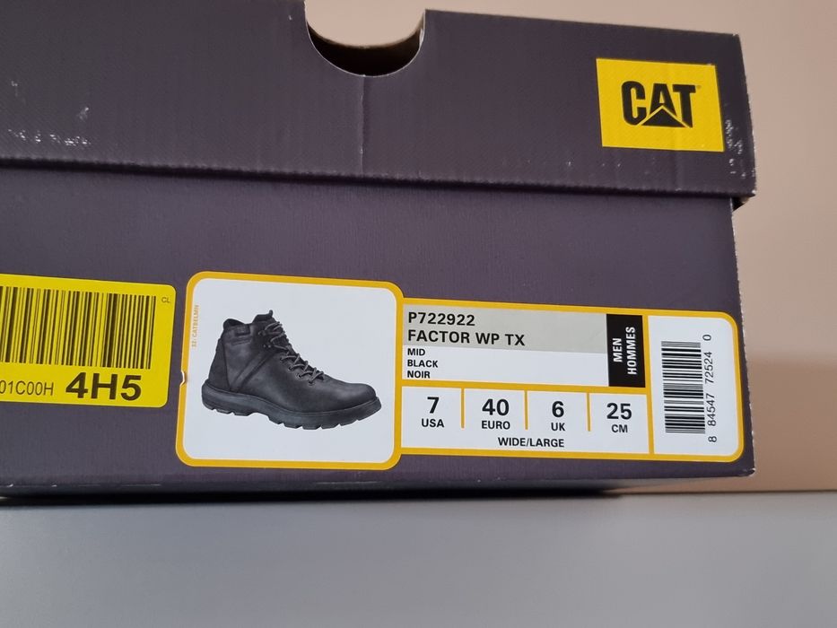 Caterpillar Factor Wp Tx Waterproof 40номер 25см Стелка Нови с Кутия