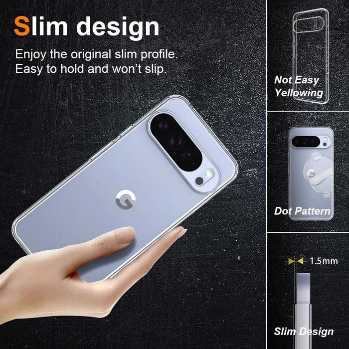 Прозрачен силиконов гръб Crystal за Pixel 10, Pixel 10 Pro XL, 10 Pro