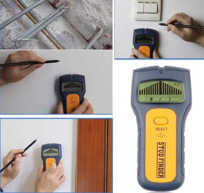 Уред за сканиране на кабели, метал и дръво в стена