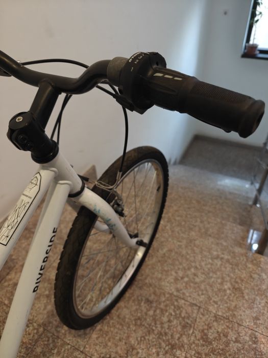 Bicicletă polivalentă Riverside 100 20" alb copii 120-135 cm