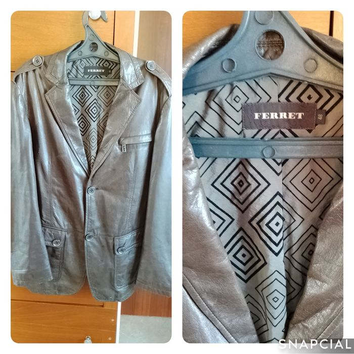 Продам мужской пиджак из натуральной кожи