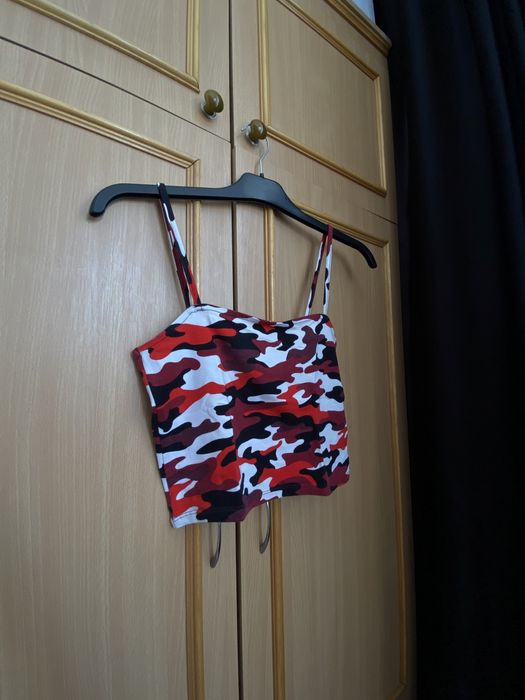 Crop Top New Yorker camouflage print