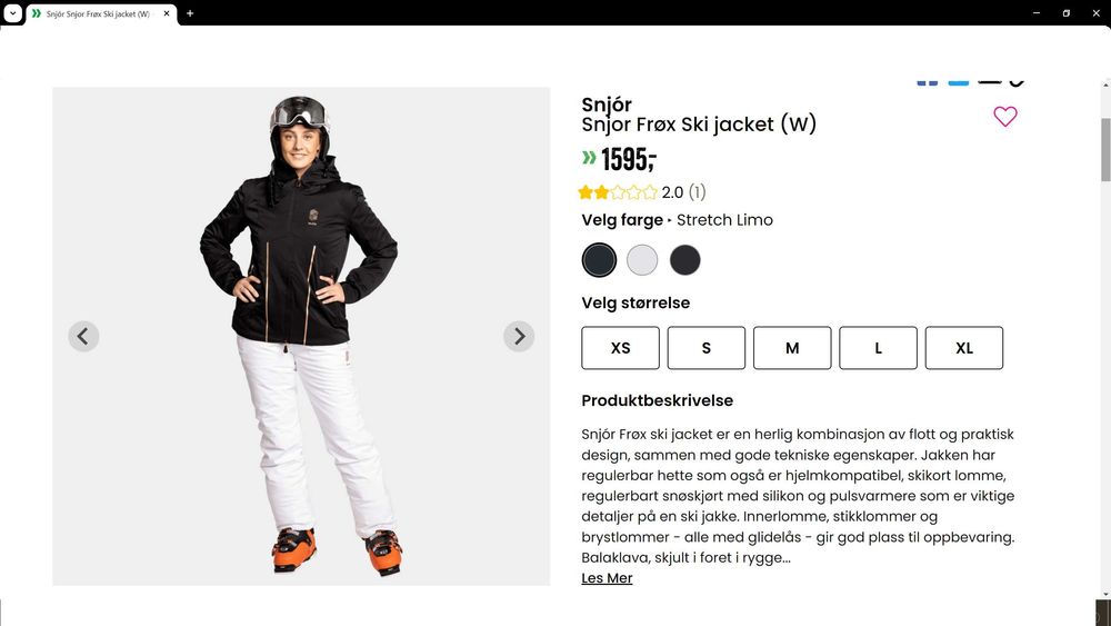 SNJOR FROX ALPINE KIDS SKI Jacket Размер 12 год. детско ски яке 14-63