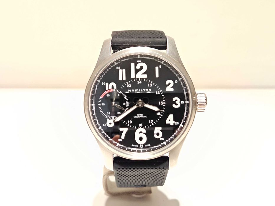 Продавам военнен пилотски стил механичен мъжки часовник Hamilton Khaki