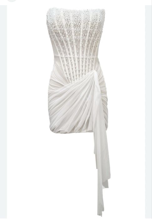 Къса рокля с перли