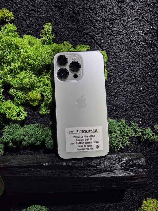 iPhone 13 Pro 128gb Silver Neverlocked Bat 100%/Fact+Garantie