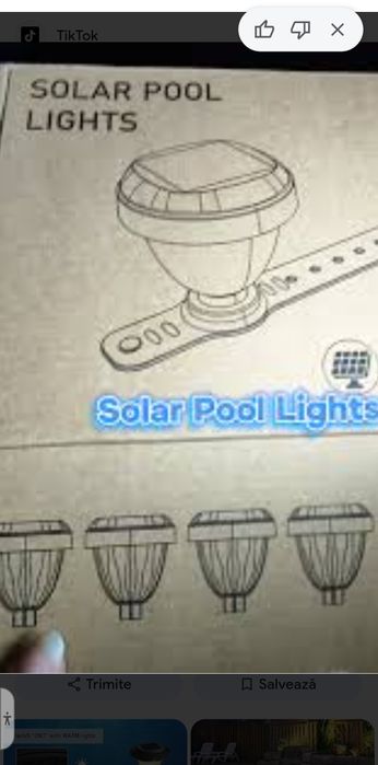 Lampă solară pentru piscină