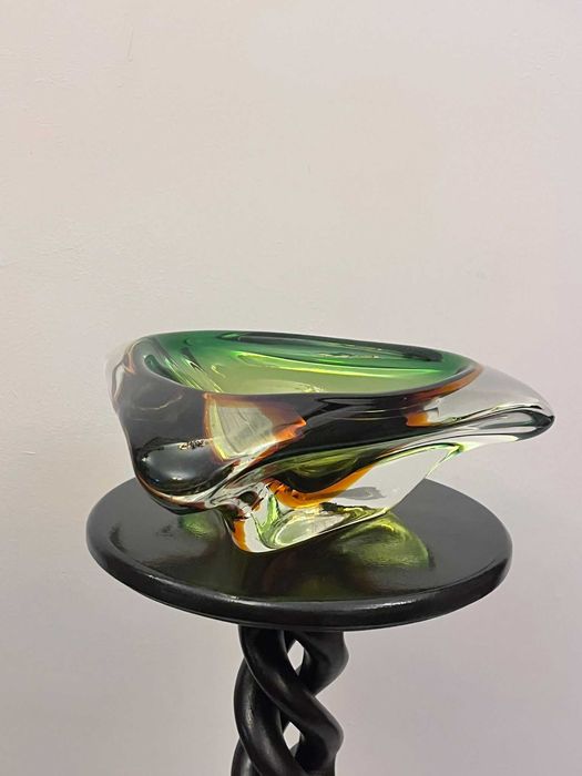 Fructiera cristal Bohemia lucrare Josef Hospodka bibelou bibelouri