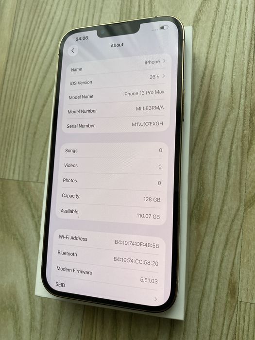 iPhone 13 PRO MAX , Gold , 93% Bateria