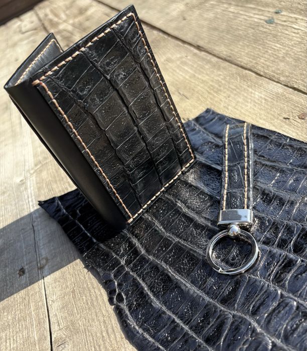 Portofel din piele naturala croco!