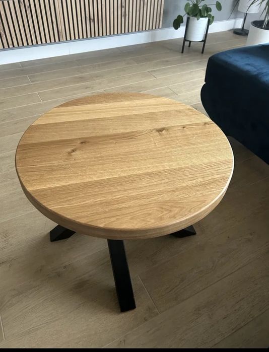 Холна маса от масив и метал (орех и дъб )