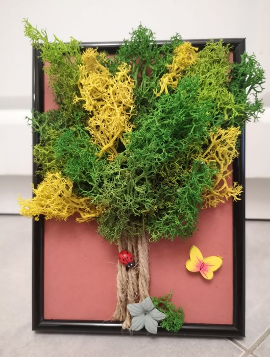 Ръчно изработени картини със скандинавски мъх