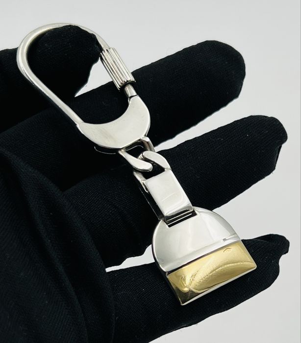 Grand Marnier сребърен италиански ключодържател със златна плочка 18к