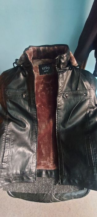 Куртка кожанка зима