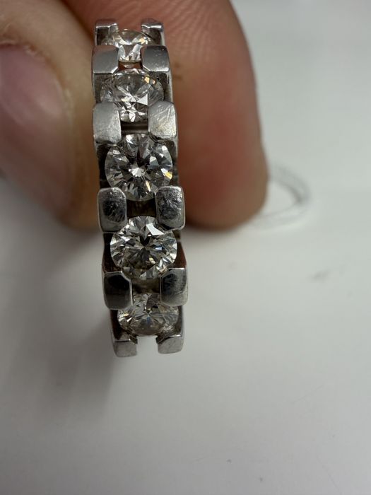 Inel cu diamante aur 18k 0,8 ct aprox gr. 6,79 M 52 cod unic 4769