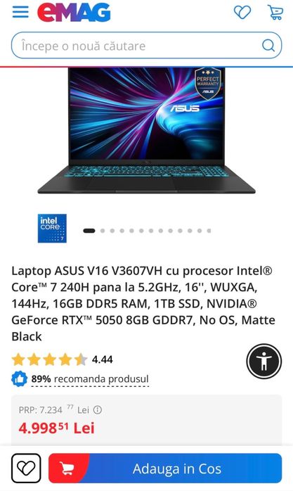Laptop gaming Asus V16 i7 16gb RAM  Nvidia 5060