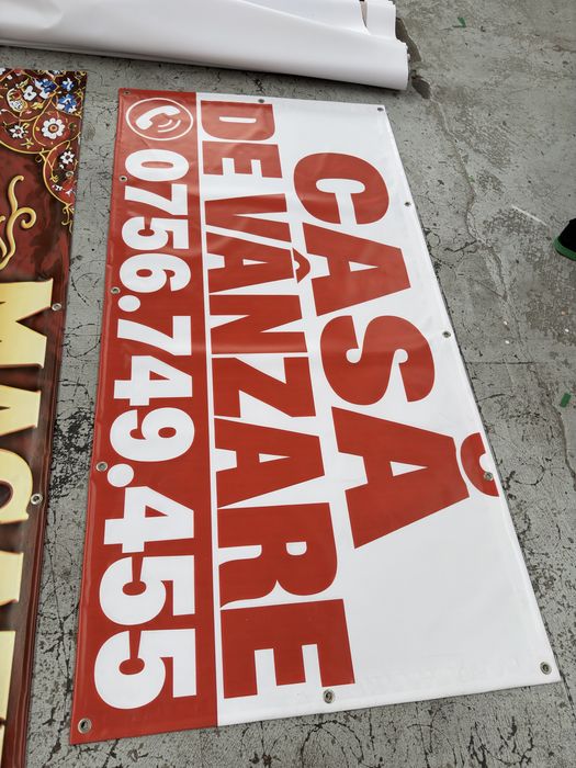 Bannere Benare Baner Benar Colant Autocolant Rollup Steaguri Casete luminoase Carti de vizita Flayere Pliante Etichete autoadezive Stikere Mesh-uri
