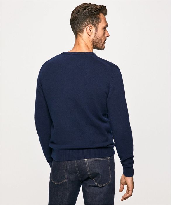 100% вълна Hackett London Lambswool Pullover ОРИГИНАЛ мъжки пуловер М