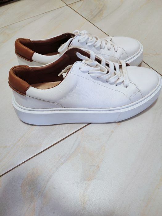 CLARKS - кожени обувки Hero Lite Lace 
Hero Lite Lace White Leath