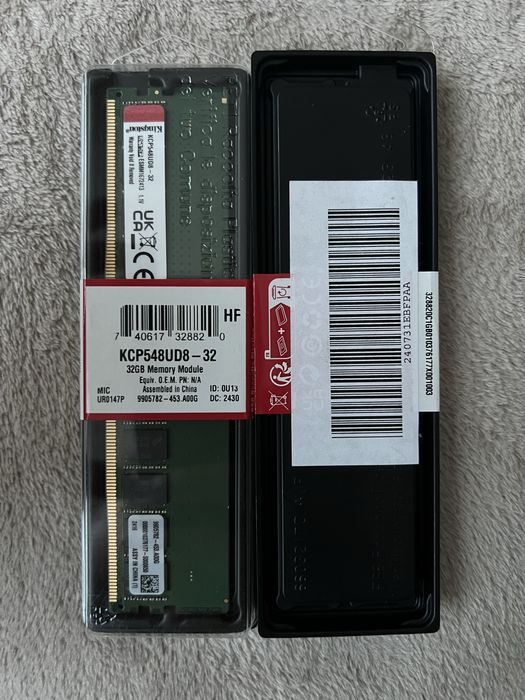 RAM Kingston 32GB DDR5 4800MHz noi, sigilate- ideale pentru upgrade PC