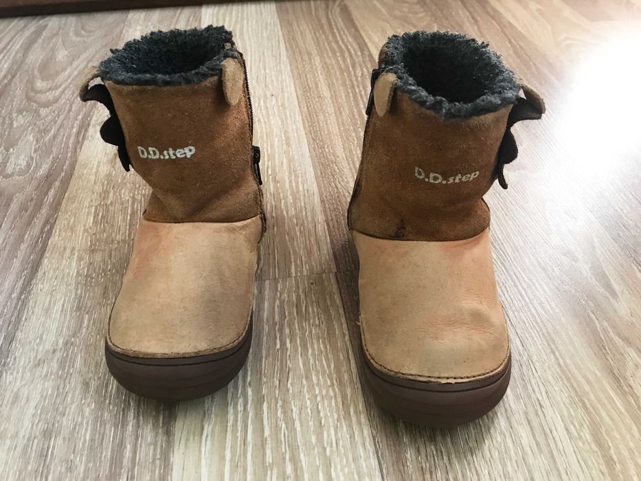 Cizme Piele Copii iarna DD Step Impermeabile Marimea 25 talpicul 16 cm