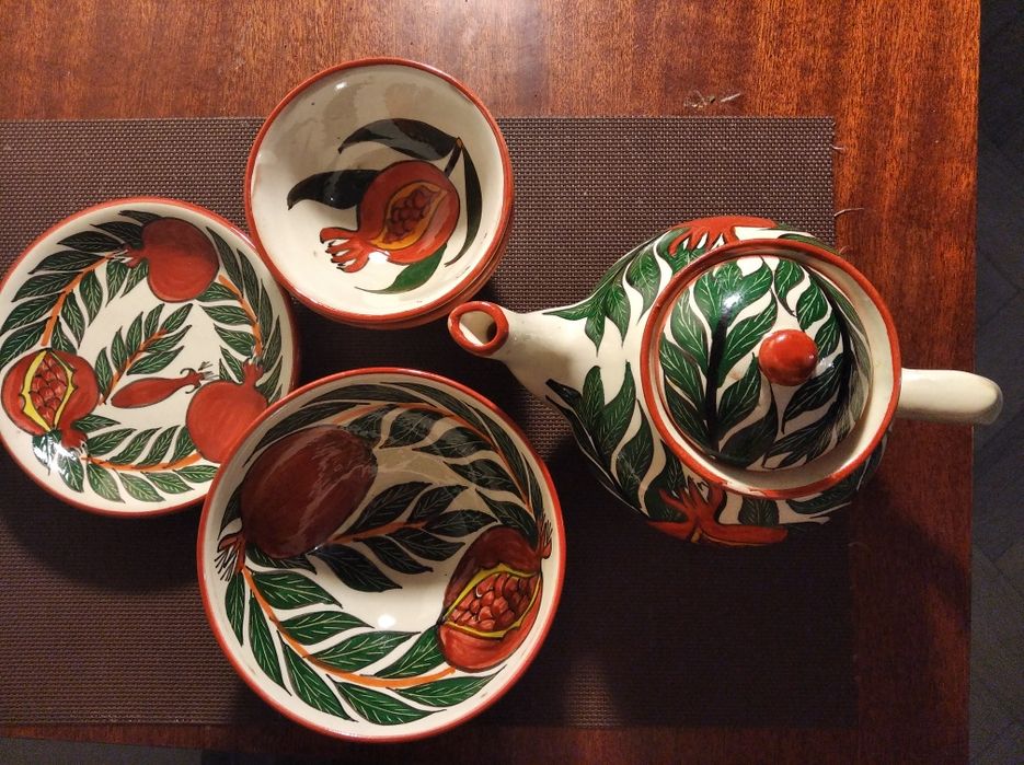 чайный сервиз,,,гранат,,