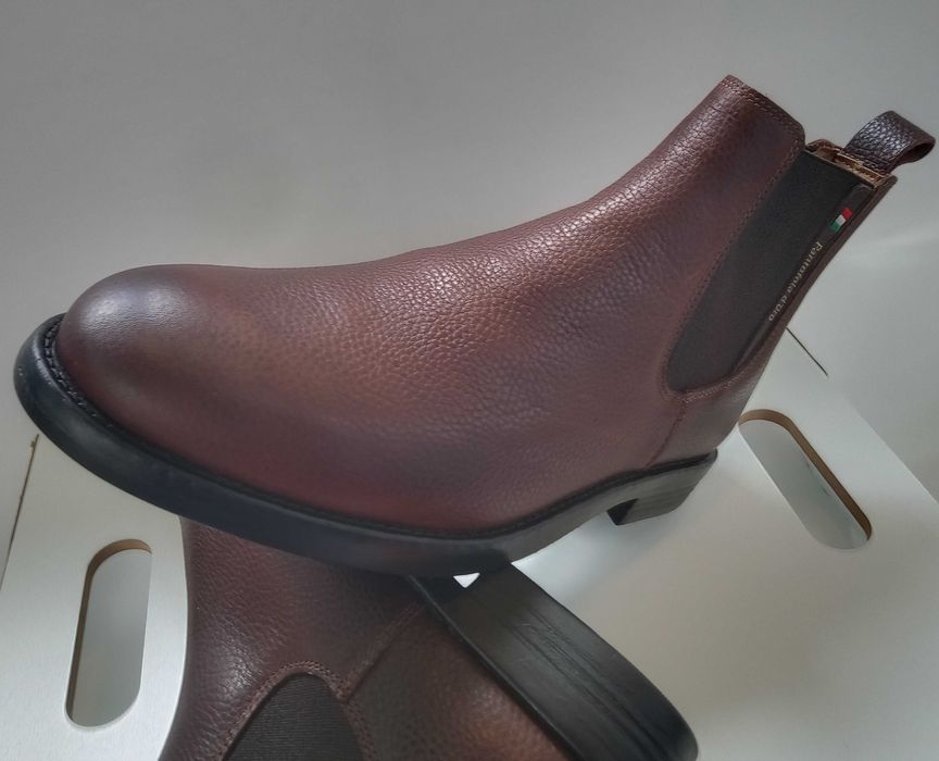 Ghete chelsea 45 46 plain toe premium Pantofola D'oro NOU piele natur