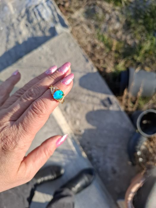 Inel reglabil Alexandrit Hong Kong piatra care își schimba culoarea