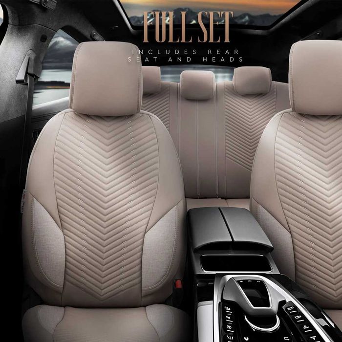 Комплект Луксозна Тапицерия OTOM Advanced – Еко кожа, Бежово.