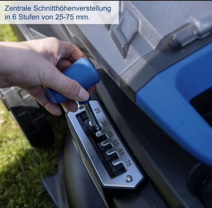 Mașină de tuns iarba pe acumulator  2x20V 4Ah  43 cm Scheppach