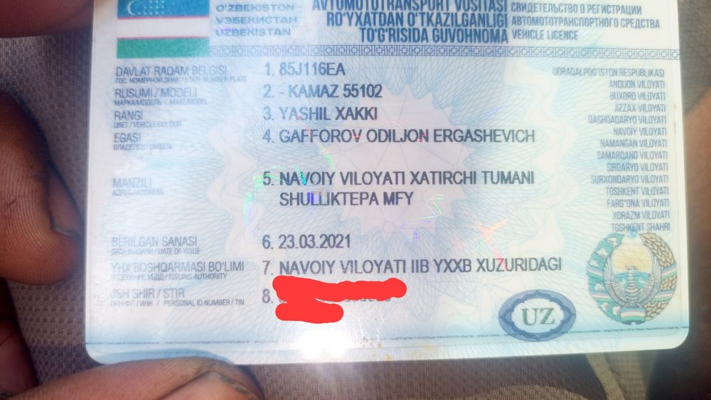 Kamaz selxoz sotiladi