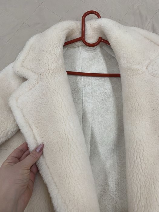 Шуба тедди белого цвета
