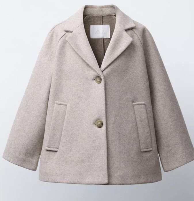 Палто за момиче сиво за 2/3 г zara