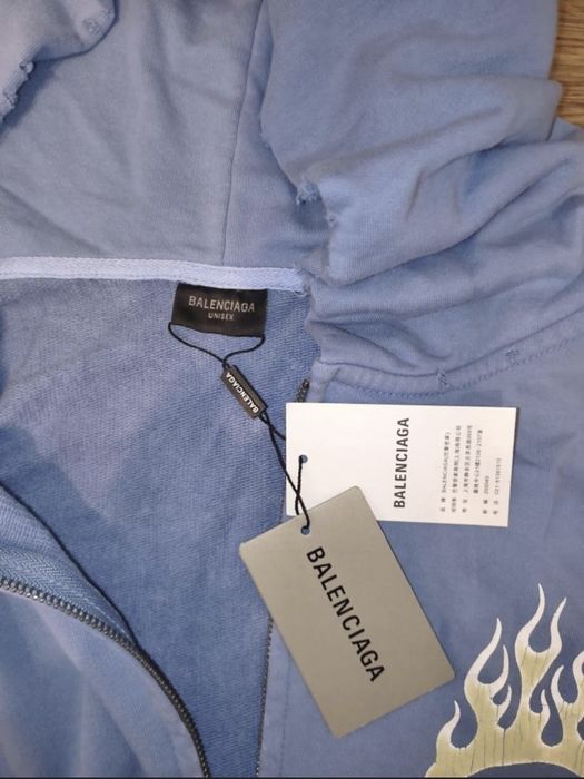 Hanorac Balenciaga Flames Zip-up