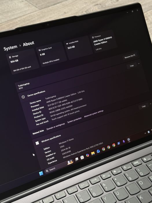 Lenovo Slim 7 Pro X Ryzen 9 6900HS 32GB 1TB RTX 3050 3K 120Hz Touchscreen