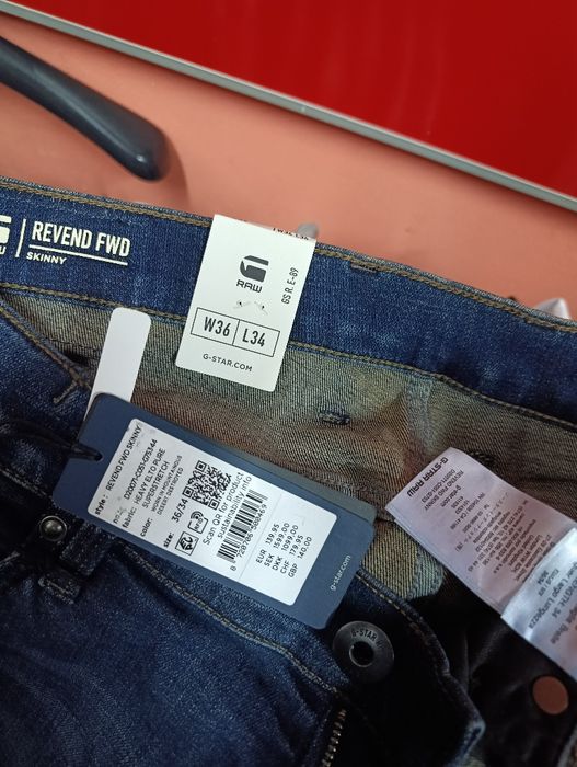 Оригинални дънки G-Star Raw Revend W34 , W36 нови мъжки скини фит