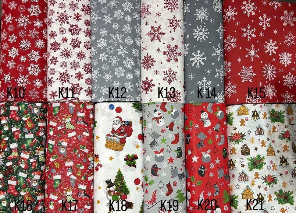 Коледни и Новогодишни платове за спално бельо, покривки, тишлайфери