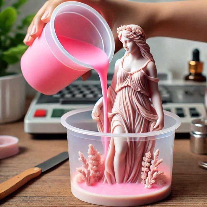 Silicon RTV-2 foarte elastic pentru matrițe ceara rasina sapun 5 kg