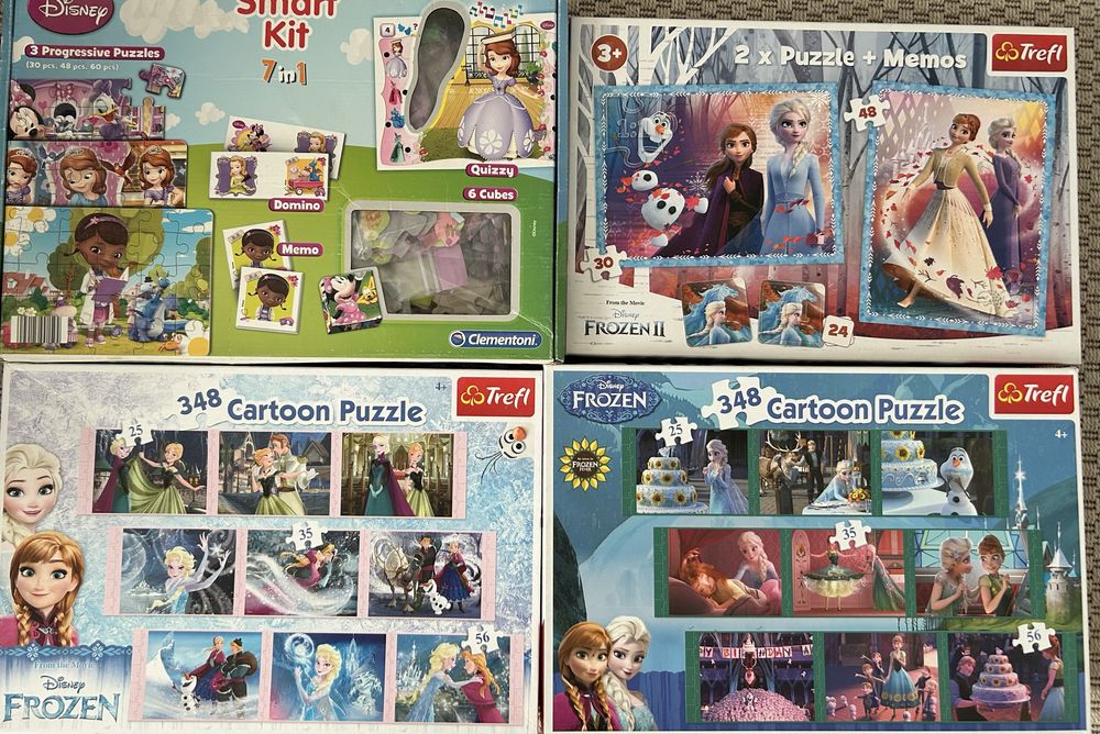 Puzzle diferite varste - 10 cutii cu multiple puzzle-uri