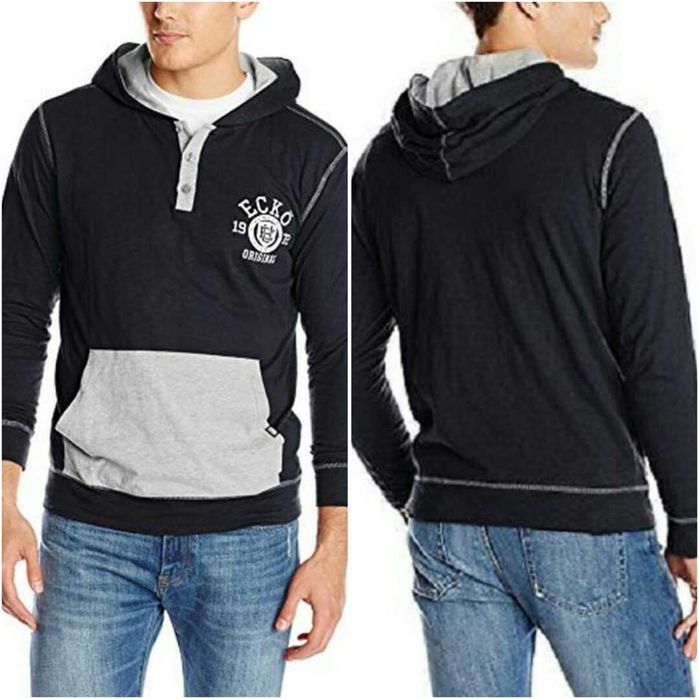 ECKO UNLTD – Мъжки суичър с качулка в черно "BLACK HOODIE" M-L-XL нов