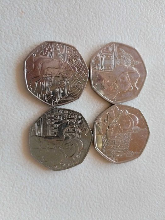 50p Английски Пенс, Четирите Издадени 50p с Мечето Падингтън