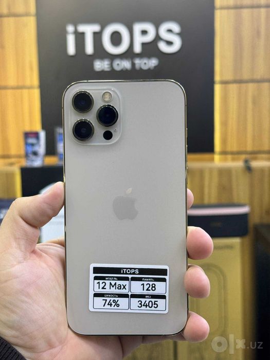 iPhone 12 Pro Max 128GB Gold | AKB 74% | 3 oy kafolat