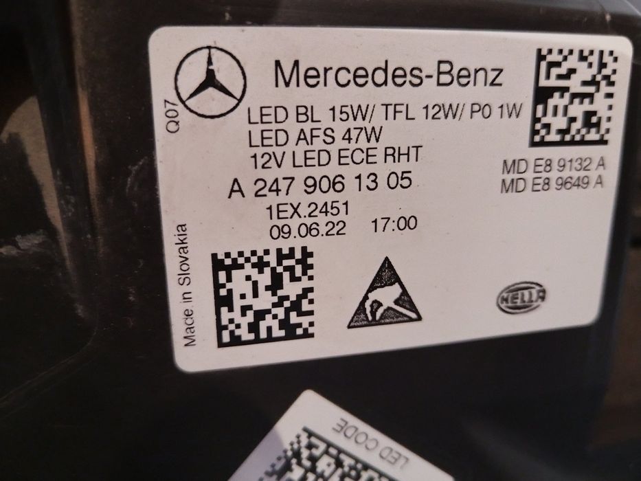 Оригинален фар за mercedes w247 b class full.led