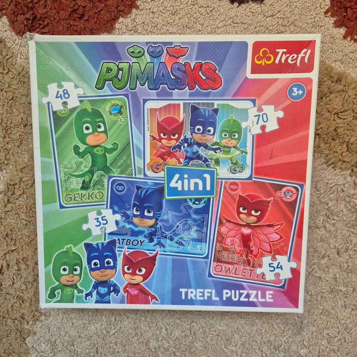 Set 4 Puzzle-uri PJ Masks (Eroii in pijama) 200+ piese